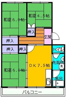 第1舘山寺コーポ【2階】の間取り