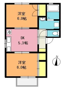 シティーオーク【2階】の間取り