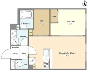 ウェルスクエアイズム下北沢WEST【1階】の間取り