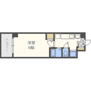 プレサンス大阪城公園パークプレイス【7階】の間取り