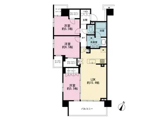 パークホームズ用賀一丁目【5階】の間取り