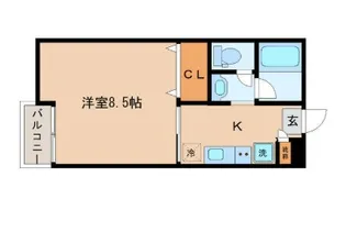 アスコット萩野町【2階】の間取り