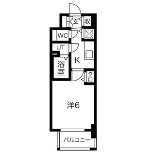 ファステート玉造駅前ダミュウ【2階】の間取り