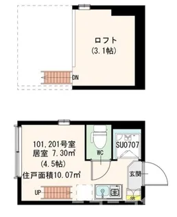Stage 南台【2階】の間取り
