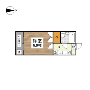 プライマリー熊大前【1階】の間取り