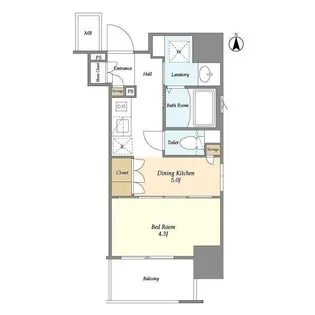 ORME COURT NIPPORI EAST【6階】の間取り