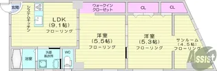 内海ビル【2階】の間取り