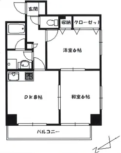 クォーレ東館西館【7階】の間取り