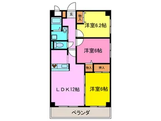ベレ-ル【3階】の間取り