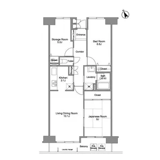 コンフォリア北葛西【1階】の間取り