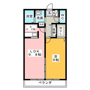 ジョルノ浄水II【2階】の間取り