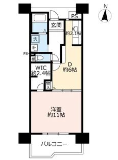 UR高見フローラルタウン四番街【6階】の間取り