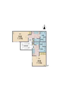 カインドネス厚木South【0】【1階】の間取り