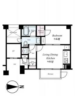 ミオカステーロ世田谷赤堤【1階】の間取り