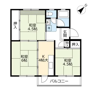 UR下大利【3階】の間取り