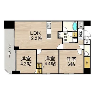 サムティグランツ神戸【3階】の間取り