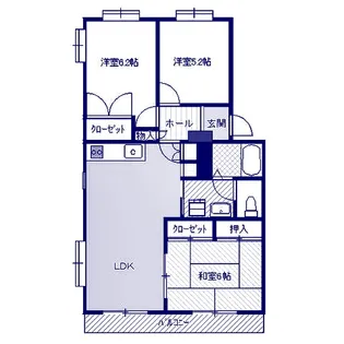 緑ヶ丘パレス井上【4階】の間取り