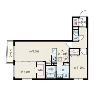 アルファスクエア平岸EAST【1階】の間取り