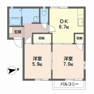 NKコーポ【1階】の間取り