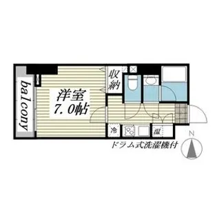 HF北四番丁レジデンス【4階】の間取り