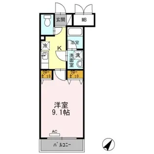 ボナールKI【2階】の間取り