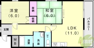ヴィラ・パストラルI【2階】の間取り