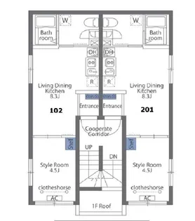 グランピア笹塚【1階】の間取り
