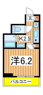 ヴランドール柏中央【6階】の間取り