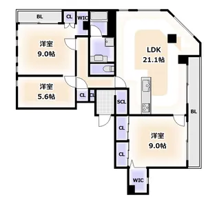 ヴィットリアマツワ【2階】の間取り