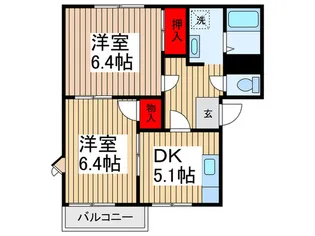 サンヴィレッジ朝霞A【2階】の間取り