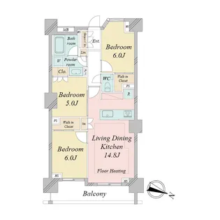 ドゥーエ早稲田【2階】の間取り
