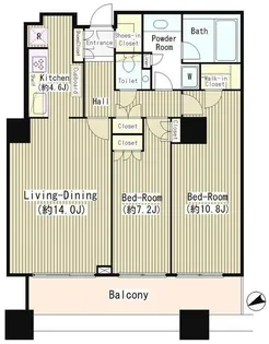 白金タワー【37階】の間取り