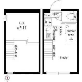 ハーモニーテラス仲宿【1階】の間取り
