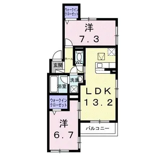 cerne西宮【1階】の間取り
