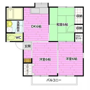 セジュール野北A棟【1階】の間取り