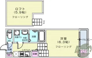 ハーモニーテラス南小泉3【2階】の間取り