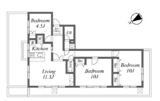 ユーコート東長崎【3階】の間取り