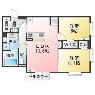 glicina白子【2階】の間取り