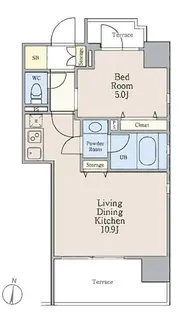 南麻布パークハイツ【5階】の間取り