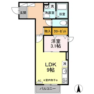 ノワール・エ・ブラン【3階】の間取り