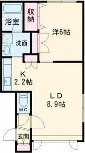 セミュール ウェスト【1階】の間取り