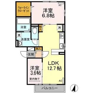 サンライズ蔵本II【3階】の間取り