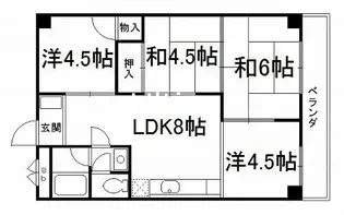 北川マンション【2階】の間取り