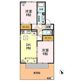 ヴィラグレイス II【1階】の間取り