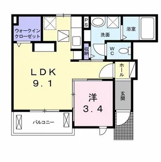 プラシードM・rI【1階】の間取り
