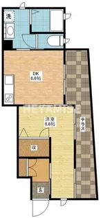 シャーメゾンクレア【1階】の間取り