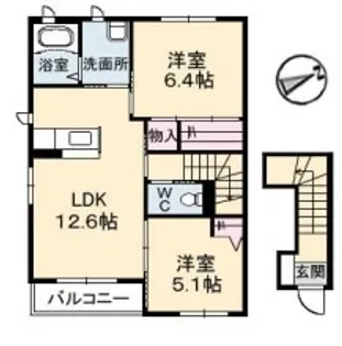 プロスペリーテ A【2階】の間取り