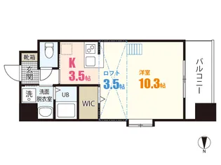 プレジールジョイ西原【6階】の間取り