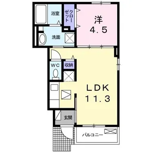 リエンダI【1階】の間取り
