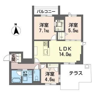 クオリスタ【1階】の間取り
